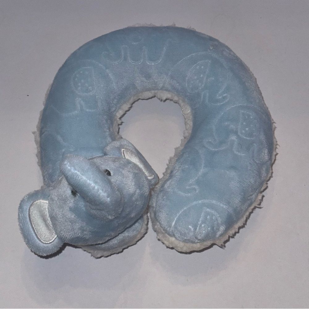 Plush Blue Elephant neck pillow